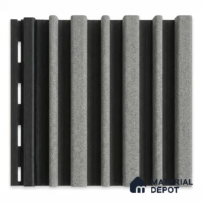 Linen Grey 10 ft x 0.89 ft (3060x270 mm) Stripes Dual Tone Design Interior & Exterior Wall & Ceiling Panel - 20 mm | Suitable for Balcony, Facade & Open Area | Width is Subjected to 5% Variation