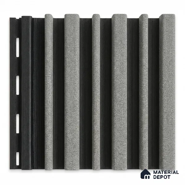 Linen Grey 10 ft x 0.89 ft (3060x270 mm) Stripes Dual Tone Design Interior & Exterior Wall & Ceiling Panel - 20 mm | Suitable for Balcony, Facade & Open Area | Width is Subjected to 5% Variation