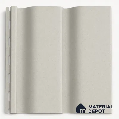 Snow White 10 ft x 0.89 ft (3060x270 mm) Wave Pastel Design Interior & Exterior Wall & Ceiling Panel - 16 mm | Suitable for Balcony, Facade & Open Area | Width is Subjected to 5% Variation
