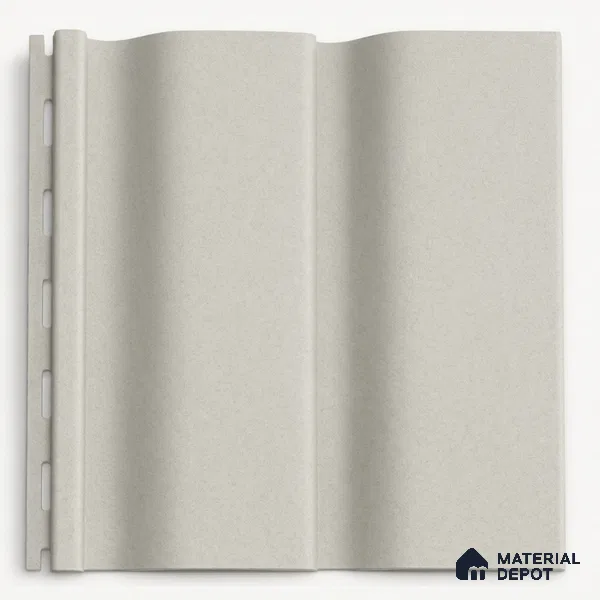 Snow White 10 ft x 0.89 ft (3060x270 mm) Wave Pastel Design Interior & Exterior Wall & Ceiling Panel - 16 mm | Suitable for Balcony, Facade & Open Area | Width is Subjected to 5% Variation
