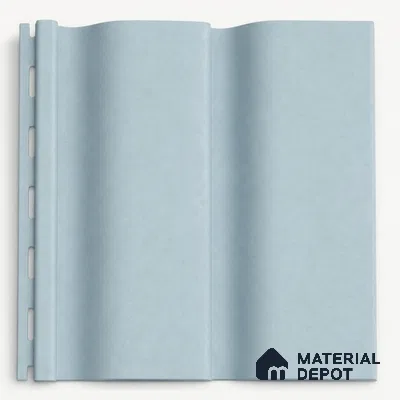 Sky Blue 10 ft x 0.89 ft (3060x270 mm) Wave Pastel Design Interior & Exterior Wall & Ceiling Panel - 16 mm | Suitable for Balcony, Facade & Open Area | Width is Subjected to 5% Variation