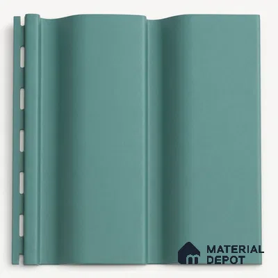 Steel Blue 10 ft x 0.89 ft (3060x270 mm) Wave Pastel Design Interior & Exterior Wall & Ceiling Panel - 16 mm | Suitable for Balcony, Facade & Open Area | Width is Subjected to 5% Variation