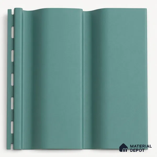 Steel Blue 10 ft x 0.89 ft (3060x270 mm) Wave Pastel Design Interior & Exterior Wall & Ceiling Panel - 16 mm | Suitable for Balcony, Facade & Open Area | Width is Subjected to 5% Variation