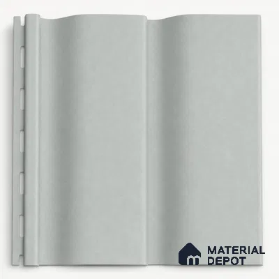 Light Grey 10 ft x 0.89 ft (3060x270 mm) Wave Pastel Design Interior & Exterior Wall & Ceiling Panel - 16 mm | Suitable for Balcony, Facade & Open Area | Width is Subjected to 5% Variation