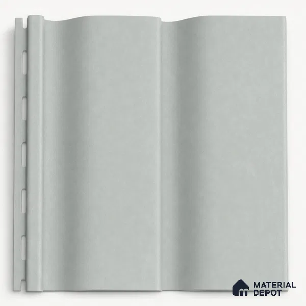 Light Grey 10 ft x 0.89 ft (3060x270 mm) Wave Pastel Design Interior & Exterior Wall & Ceiling Panel - 16 mm | Suitable for Balcony, Facade & Open Area | Width is Subjected to 5% Variation