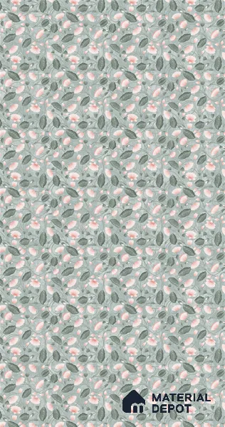 Grey Digital look LM 23937 Kamalam Pichwai Art 8 ft x 4 ft Texture Finish Decorative Laminate - 1 mm | Suitable for Living room,TV Unit, Highlighter Wall, Wardrobe, Feature Wall