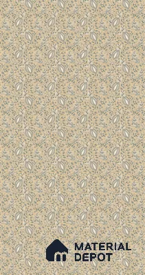 Beige Digital look LM 23945 Morchitra Kalamkari Art 8 ft x 4 ft Texture Finish Decorative Laminate - 1 mm | Suitable for Living room,TV Unit, Highlighter Wall, Wardrobe, Feature Wall