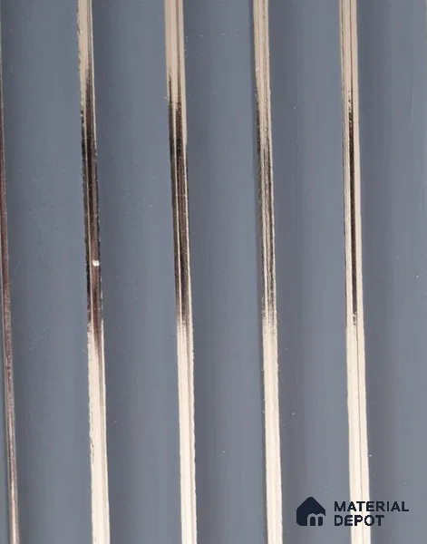 Grey Luxury Louver PN 06355 8 ft x 4 inch Charcoal Panel - 10 mm | Suitable for Feature Wall, TV Unit & Living Room | Width is Subjected to 5% Variation