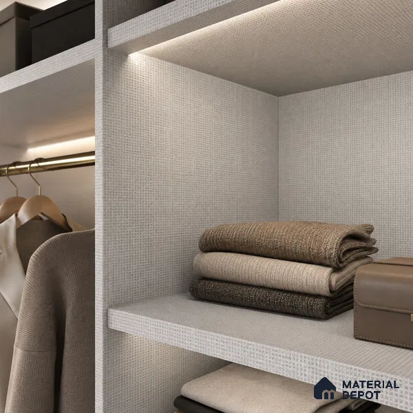 Fabric Liner Laminate LM 23959 8 x 4 ft Suede Finish - 0.72 mm | Ideal For Wardrobes | Matching Edgeband - EB 01703