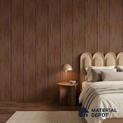 Wooden Look PN 00529 8 ft x 6.2 inch Charcoal Panel - 6 mm | Suitable for Feature Wall, TV Unit & Living Room | Width is Subjected to 5% Variation