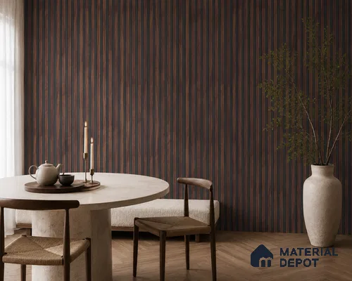 Wooden Look PN 00646 8 ft x 4.8 inch Charcoal Panel - 11 mm | Suitable for Feature Wall, TV Unit & Living Room | Width is Subjected to 5% Variation