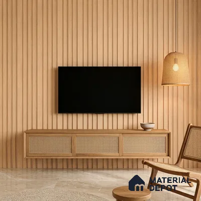 Wooden Look PN 03520 9.5 ft x 4.9 inch Charcoal Panel - 11 mm | Suitable for Feature Wall, Living Room & Bedroom | Width is Subjected to 5% Variation