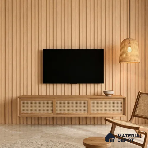 Wooden Look PN 03520 9.5 ft x 4.9 inch Charcoal Panel - 11 mm | Suitable for Feature Wall, Living Room & Bedroom | Width is Subjected to 5% Variation