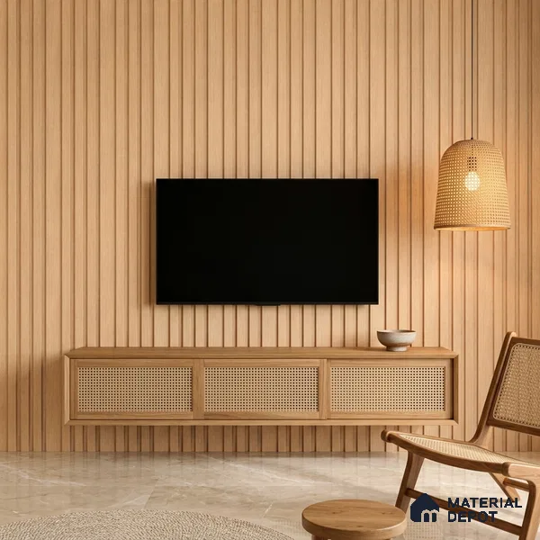 Wooden Look PN 03520 9.5 ft x 4.9 inch Charcoal Panel - 11 mm | Suitable for Feature Wall, Living Room & Bedroom | Width is Subjected to 5% Variation