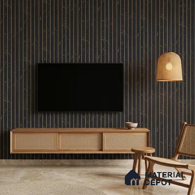 Graphite Black Marble Look PN 05544 8 ft x 6 inch Charcoal Panel - 7 mm | Suitable for Feature Wall, TV Unit & Living Room | Width is Subjected to 5% Variation