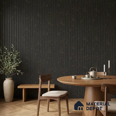 Graphite Black Marble Look PN 05544 8 ft x 6 inch Charcoal Panel - 7 mm | Suitable for Feature Wall, TV Unit & Living Room | Width is Subjected to 5% Variation