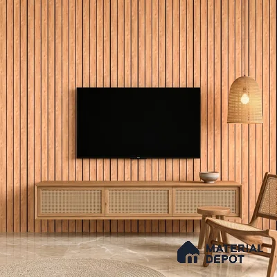 Wooden Look PN 05555 9.5 ft x 12 inch Charcoal Panel - 6 mm | Suitable for Feature Wall, TV Unit & Living Room | Width is Subjected to 5% Variation