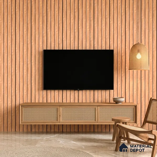 Wooden Look PN 05555 9.5 ft x 12 inch Charcoal Panel - 6 mm | Suitable for Feature Wall, TV Unit & Living Room | Width is Subjected to 5% Variation