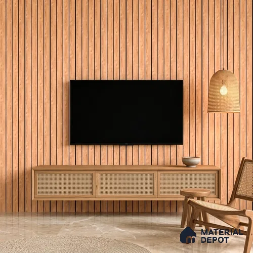 Wooden Look PN 05555 9.5 ft x 12 inch Charcoal Panel - 6 mm | Suitable for Feature Wall, TV Unit & Living Room | Width is Subjected to 5% Variation