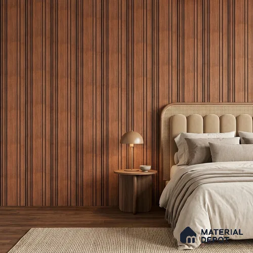 Wooden Look PN 05558 9.5 ft x 12 inch Charcoal Panel - 6 mm | Suitable for Feature Wall, TV Unit & Living Room | Width is Subjected to 5% Variation