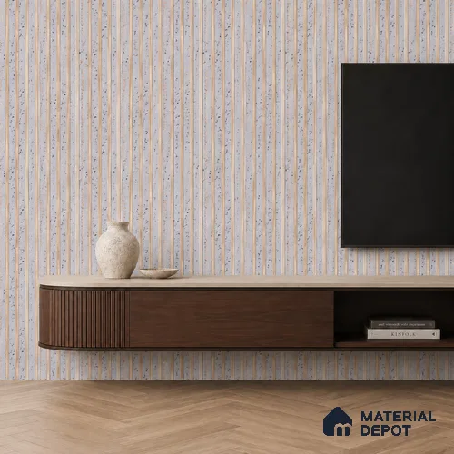 Light Grey Luxury Look PN 06082 9.5 ft x 4.6 inch Charcoal Panel - 8 mm | Suitable for Feature Wall, TV Unit & Living Room | Width is Subjected to 5% Variation