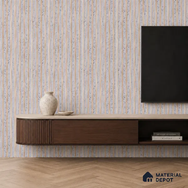 Light Grey Luxury Look PN 06082 9.5 ft x 4.6 inch Charcoal Panel - 8 mm | Suitable for Feature Wall, TV Unit & Living Room | Width is Subjected to 5% Variation