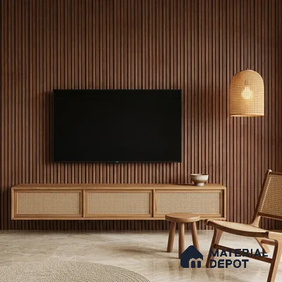 Wooden Look PN 06799 8 ft x 4.9 inch Charcoal Panel - 12 mm | Suitable for Living Room, Bedroom & TV Cabinet | Width is Subjected to 5% Variation