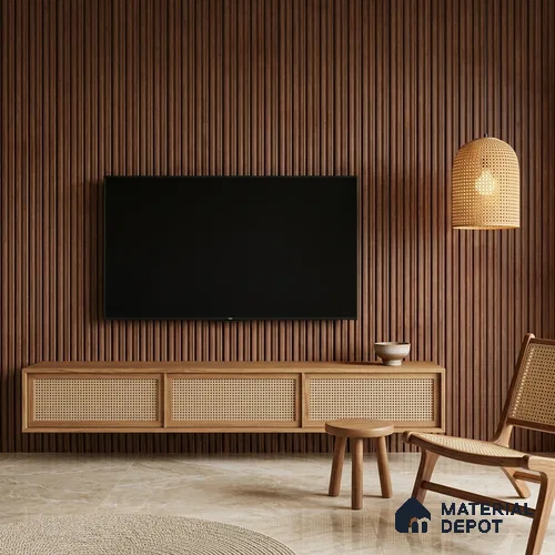 Wooden Look PN 06799 8 ft x 4.9 inch Charcoal Panel - 12 mm | Suitable for Living Room, Bedroom & TV Cabinet | Width is Subjected to 5% Variation