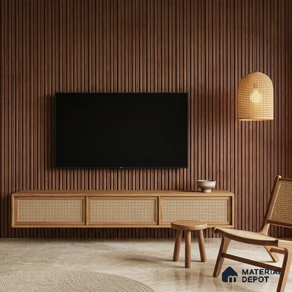 Wooden Look PN 06799 8 ft x 4.9 inch Charcoal Panel - 12 mm | Suitable for Living Room, Bedroom & TV Cabinet | Width is Subjected to 5% Variation