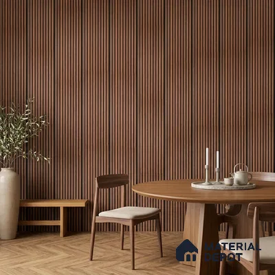 Wooden Look PN 06821 9.2 ft x 6 inch Charcoal Panel - 10 mm | Suitable for Living Room, Bedroom & TV Cabinet | Width is Subjected to 5% Variation