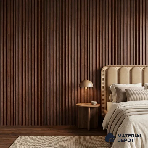 Wooden Look PN 06822 9.2 ft x 6 inch Charcoal Panel - 10 mm | Suitable for Living Room, Bedroom & TV Cabinet | Width is Subjected to 5% Variation