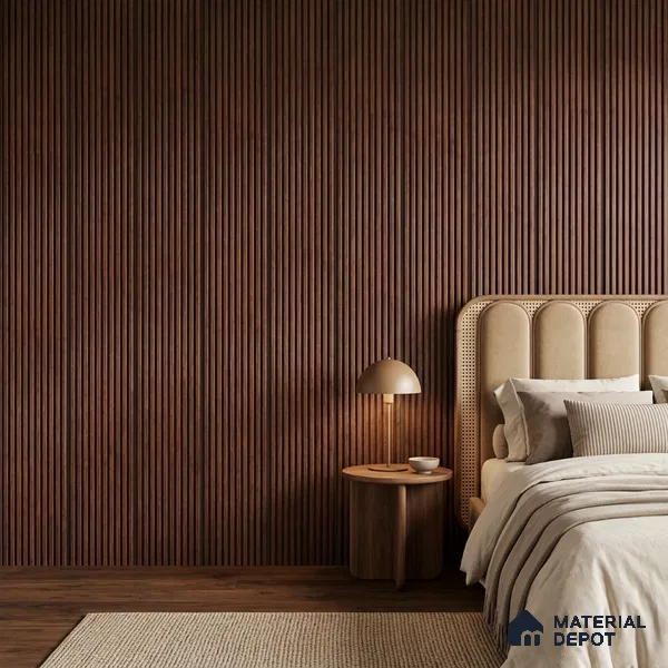 Wooden Look PN 06822 9.2 ft x 6 inch Charcoal Panel - 10 mm | Suitable for Living Room, Bedroom & TV Cabinet | Width is Subjected to 5% Variation