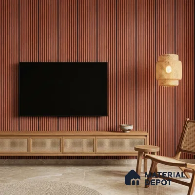 Wooden Look PN 06827 9.2 ft x 6 inch Charcoal Panel - 10 mm | Suitable for Living Room, Bedroom & TV Cabinet | Width is Subjected to 5% Variation