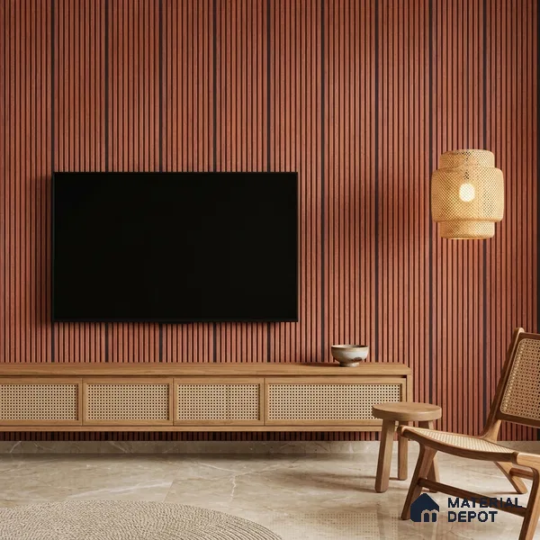 Wooden Look PN 06827 9.2 ft x 6 inch Charcoal Panel - 10 mm | Suitable for Living Room, Bedroom & TV Cabinet | Width is Subjected to 5% Variation