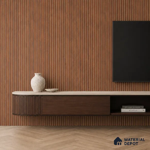Wooden Look PN 06831 9.2 ft x 4.9 inch Charcoal Panel - 12 mm | Suitable for Living Room, Bedroom & TV Cabinet | Width is Subjected to 5% Variation