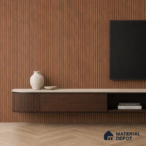 Wooden Look PN 06831 9.2 ft x 4.9 inch Charcoal Panel - 12 mm | Suitable for Living Room, Bedroom & TV Cabinet | Width is Subjected to 5% Variation