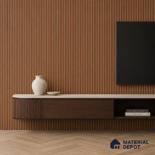 Wooden Look PN 06832 9.2 ft x 4.9 inch Charcoal Panel - 12 mm | Suitable for Living Room, Bedroom & TV Cabinet | Width is Subjected to 5% Variation