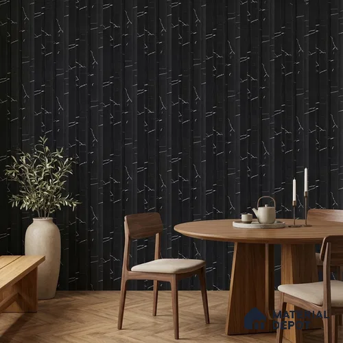 Charcoal Black Marble Look PN 06853 9.2 ft x 4.9 inch Charcoal Panel - 12 mm | Suitable for Living Room, Bedroom & TV Cabinet | Width is Subjected to 5% Variation