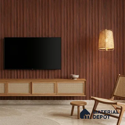 Wooden Look PN 06876 9.2 ft x 6.1 inch Charcoal Panel - 16 mm | Suitable for Living Room, Bedroom & TV Cabinet | Width is Subjected to 5% Variation