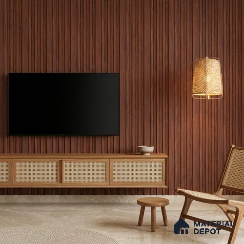 Wooden Look PN 06876 9.2 ft x 6.1 inch Charcoal Panel - 16 mm | Suitable for Living Room, Bedroom & TV Cabinet | Width is Subjected to 5% Variation