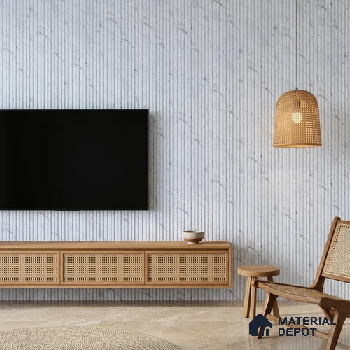 Lavender Marble Look PN 06894 8 ft x 6 inch Charcoal Panel - 6 mm | Suitable for Living Room, Bedroom & TV Cabinet | Width is Subjected to 5% Variation