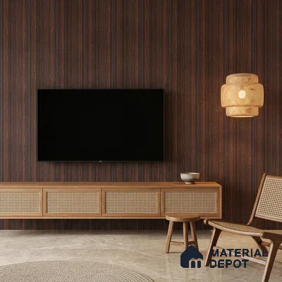 Wooden Look PN 06924 8 ft x 6 inch Charcoal Panel - 6 mm | Suitable for Living Room, Bedroom & TV Cabinet | Width is Subjected to 5% Variation