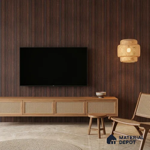 Wooden Look PN 06924 8 ft x 6 inch Charcoal Panel - 6 mm | Suitable for Living Room, Bedroom & TV Cabinet | Width is Subjected to 5% Variation