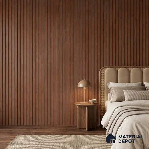 Wooden Look PN 06947 8 ft x 6 inch Charcoal Panel - 6 mm | Suitable for Living Room, Bedroom & TV Cabinet | Width is Subjected to 5% Variation