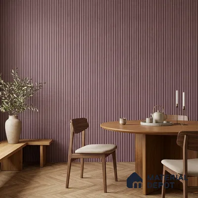 Dusty Pink Plain Colour Look PN 07012 8 ft x 6.1 inch Charcoal Panel - 7 mm | Suitable for Feature Wall, TV Unit & Living Room | Width is Subjected to 5% Variation