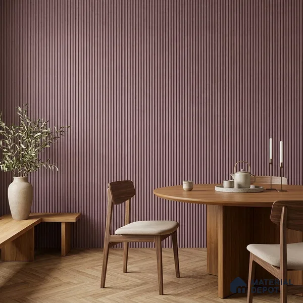 Dusty Pink Plain Colour Look PN 07012 8 ft x 6.1 inch Charcoal Panel - 7 mm | Suitable for Feature Wall, TV Unit & Living Room | Width is Subjected to 5% Variation