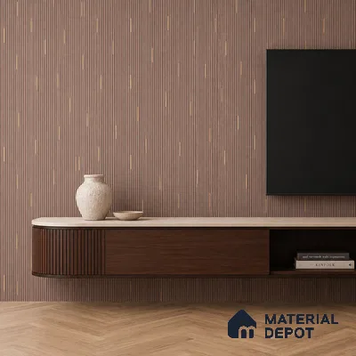 Wooden Look PN 07017 9.5 ft x 12 inch Charcoal Panel - 6 mm | Suitable for Feature Wall, TV Unit & Living Room | Width is Subjected to 5% Variation