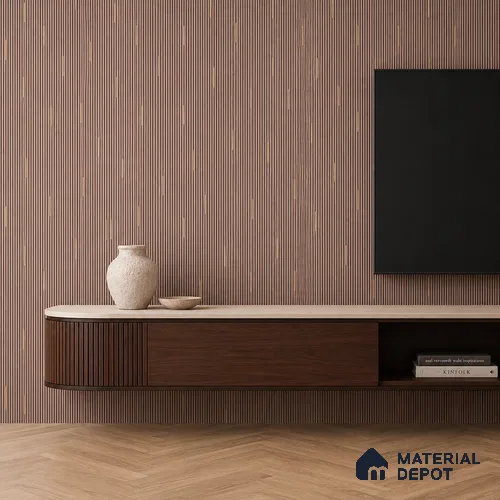 Wooden Look PN 07017 9.5 ft x 12 inch Charcoal Panel - 6 mm | Suitable for Feature Wall, TV Unit & Living Room | Width is Subjected to 5% Variation