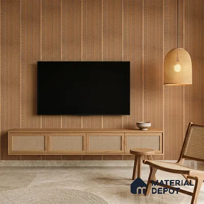 Oak Brown Metallic Look PN 07032 9.5 ft x 7.8 inch Charcoal Panel - 6 mm | Suitable for Feature Wall, TV Unit & Living Room | Width is Subjected to 5% Variation