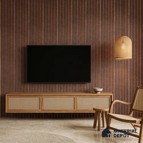Cappucino Brown Stone Look PN 07037 9.5 ft x 7.8 inch Charcoal Panel - 6 mm | Suitable for Feature Wall, TV Unit & Living Room | Width is Subjected to 5% Variation